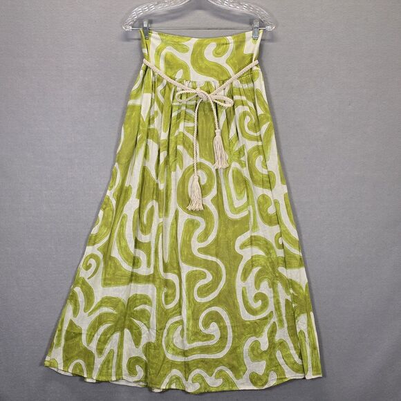 Christian Siriano Dresses & Skirts - Christian  Siriano New York Long Maxi Skirt  Small lime green and off-white